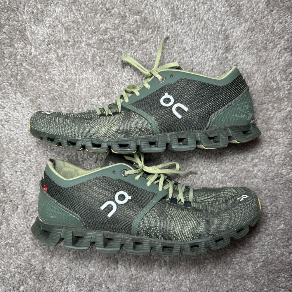 On Running Men's Olive Athletic Shoes